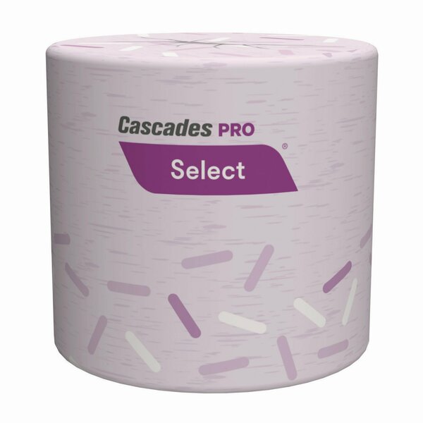 Cascades Pro Select Standard Bath Tissue, 1-Ply, White, 1,000/Roll, PK96 B152